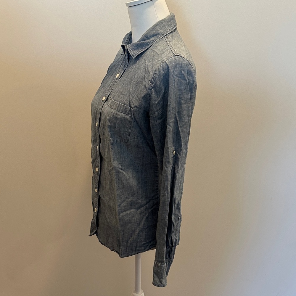J. Crew Casual Blue Button Down Shirt - Picture 9 of 12